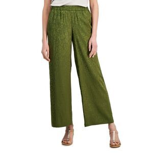Women's Satin Jacquard Wide-Leg Pants